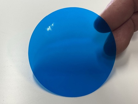 Blaue LED-Filterfolie rund – farbige Lichtfolien für LED-Spots von Folien Fischer Hamburg