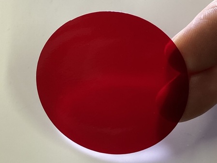 Rote LED-Filterfolie rund – farbige Lichtfolien für LED-Spots von Folien Fischer Hamburg